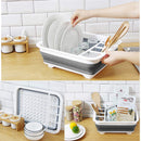 Kitchen Collapsible Dish Drainer Rack Basket Tableware Holder Fruit Organizer Storage Container
