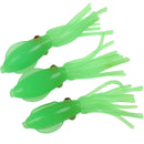 ZANLURE 3 Pcs 8cm Fishing Lure Rubber Squid Skirts Soft Baits Luminous Artificial Bait