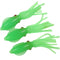 ZANLURE 3 Pcs 8cm Fishing Lure Rubber Squid Skirts Soft Baits Luminous Artificial Bait