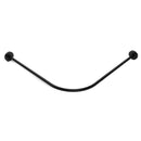 L Shape Adjustable Stainless Steel Shower Curtain Rod Pole 90-130cm Retractable