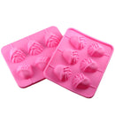 6 Rose Shapes Silicone Lollipop Baking Mold Tray 1pcs Pop Cake Stick Mould For Party Cupcake Baking