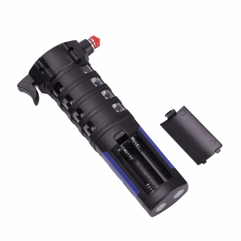 LUSTREON Magnetic COB LED Work Light Torch Safety Escape Rescue Window Breaker Emergency Hammer Tool