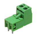 5.08mm Pitch 2Pin Plug in Screw PCB Dupont Cable Terminal Block Connector Right Angle