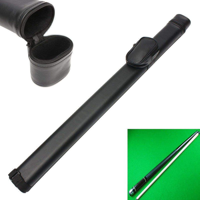 Black Hard Pool Cue Stick Carrying Case Billiard Canister with 2 Holes 1 Butt+1 UK