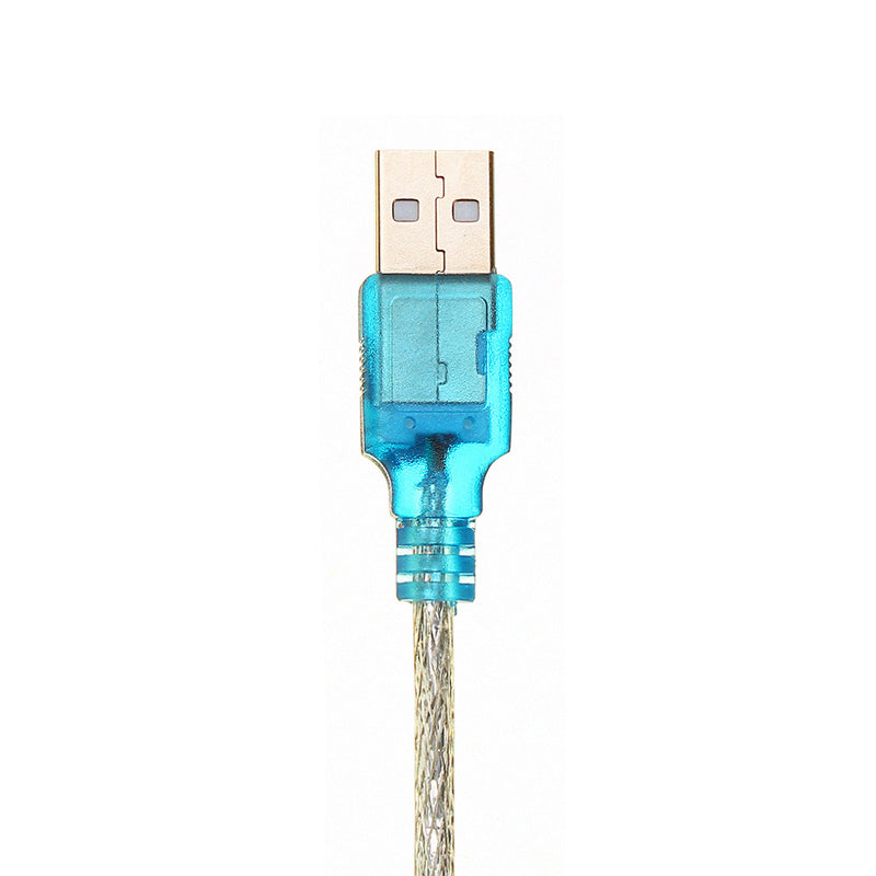 5Pcs Translucent USB To RS232 Serial 9 Pin Converter Cable Adapter