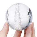 Melting Stone Sphere Quartz 60mm Clear Crystals Ball Healing Rock Decor + Stand