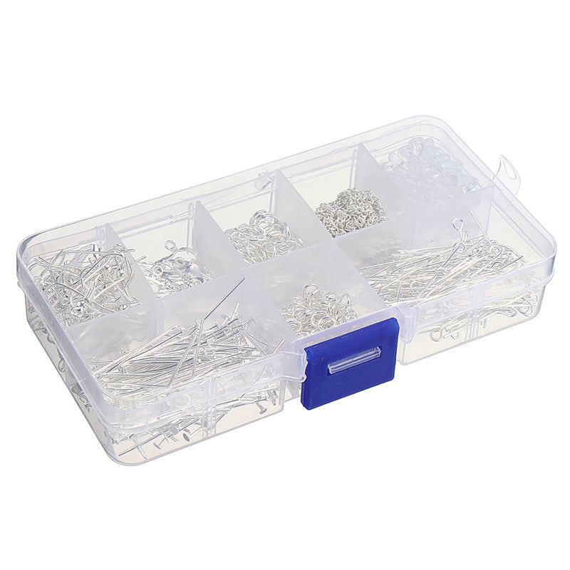 630Pcs/Set Eye Pins Lobster Clasps Jewelry Wire Earring Hooks Jewelry Finding Kit for DIY Necklace Jewelry Bracelet Making