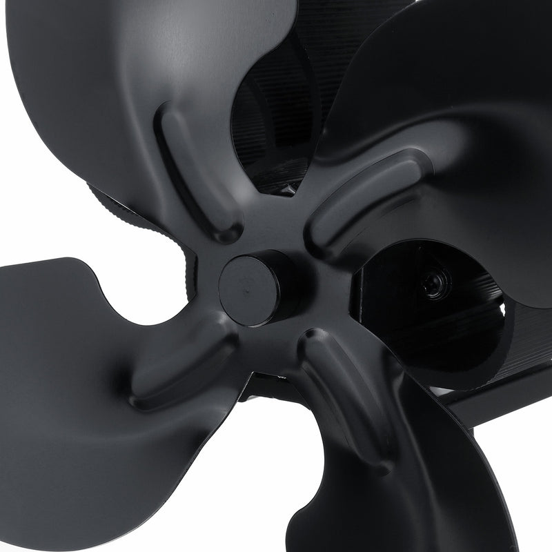 1500RPM 4/5 Blades Stove Fan Silent Fireplace Fire Heat Powered Saving Eco Fan No Electricity & Battery