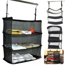 3 Layers Portable Travel Storage Baskets Bag Hook Hanging Nylon Mesh Bag Storage Organizer