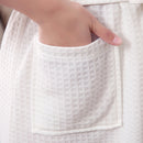 Honana BX-987 Towel Bathrobe Dressing Gown Unisex Men Women Solid Cotton Waffle Sleep Lounge