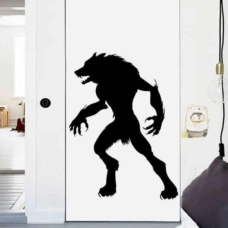 Miico FX3022 Halloween Sticker Wall Sticker Werewolf Pattern Removable Sticker For Room Decoration