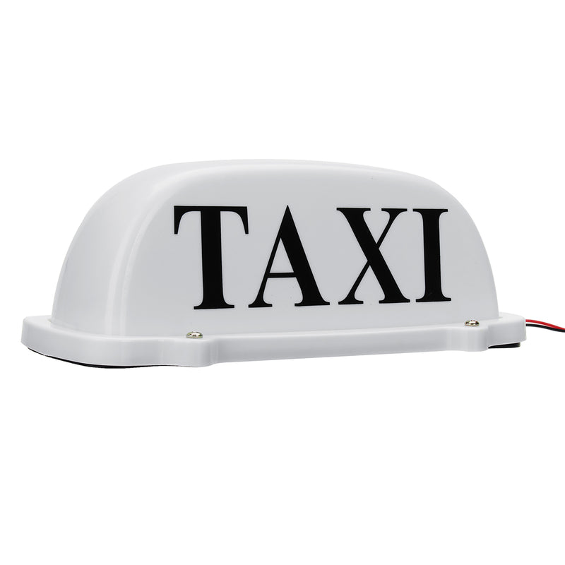 Taxi Magnetic Base Yellow LED Cab Taximeter Roof Top Sign Light Lamp White Box