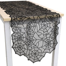 Halloween Decorations Black Lace Spider Web Fireplace Table Cover Haunted House Prop