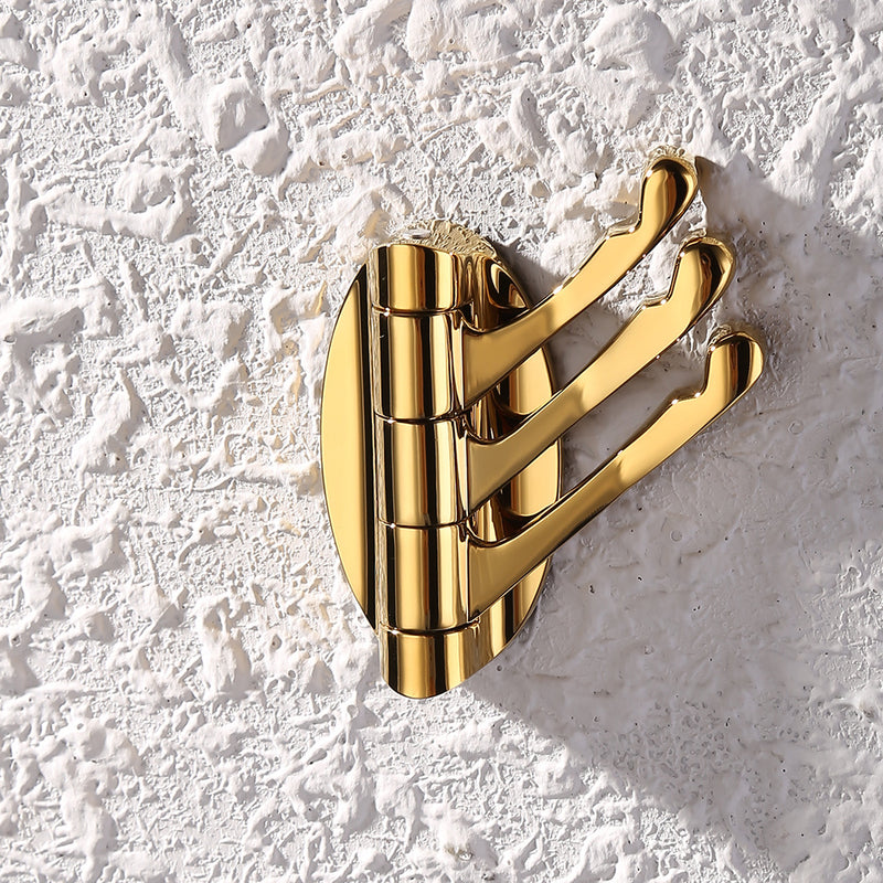 Honana Multipurpose Heavy Duty Solid MetaWall Mount Triple Swing Arms Hanging Home Hooks