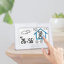 DIGOO DG-TH8380 Touch Screen Weather Station Daily Clock Low battery Alarm Thermometer Hygrometer Outdoor Indoor Temperature Humidity Sensor