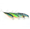 ZANLURE 4pcs/pack  Multi Colors 3 Sections Minnow Fishing Lure Floating Lures Hard Bait