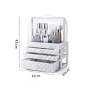1/2/3 Layers Dustproof Earrings Jewelry Cosmetic Storage Box Desktop Organizer Display Stand Rack Tray