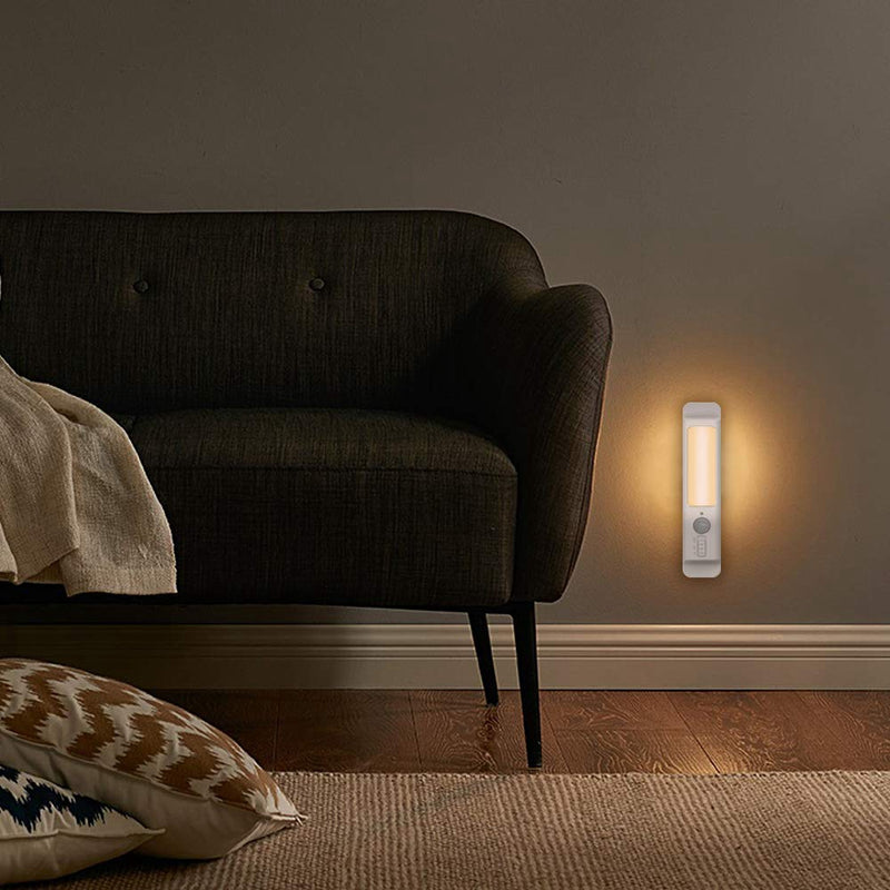 LUSTREON Wireless Smart PIR Motion Sensor LED Cabinet Night Light Battery Powered for Bedroom Stair