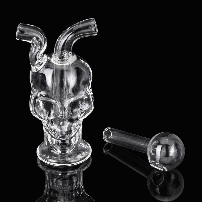 Mini Skull Glass Water Pipe Glass Skull Smoking Pot Hoo kah Accessories
