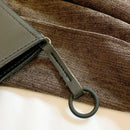 Small Wallet Short Thin Ring Wallet Mini Student PU Leather Wallet Organizer