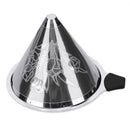 Stainless Steel Pour Over Coffee Dripper Flower Pattern Paperless Reusable Double Mesh Cone Filter