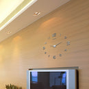 Large Wall Clock Decorative 3D DIY Luxurious Silent and Modern Home Decorations Mirror Surface