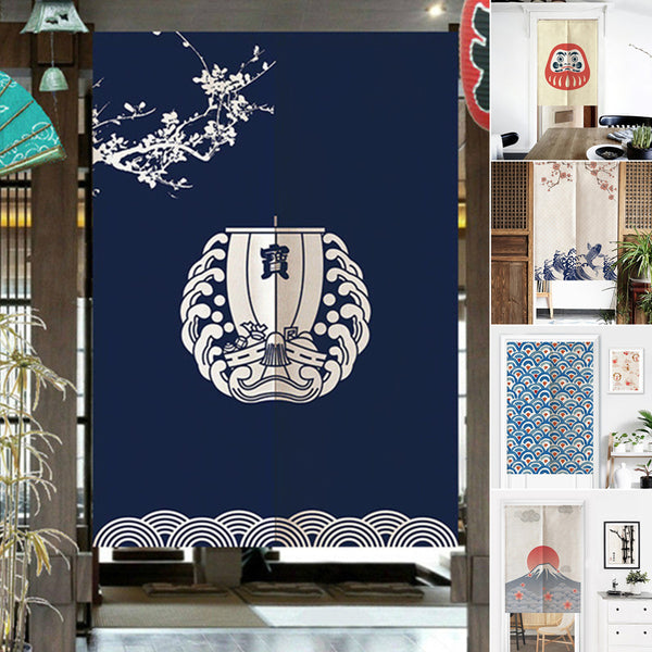 Japanese Noren Door Curtains Drape Tapestry Bar Kitchen Bath Room Divider Decor