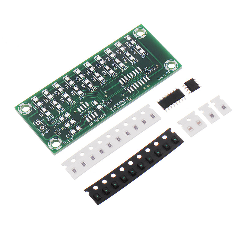 DIY Electronic Kit Set 4017 Water Light Production Kit SMD Components Soldering Parts LED Production Fun DIY