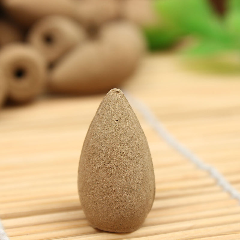 50Pcs/Bag Backflow Incense Cones Sandalwood Jasmine Lavender Wormwood Lily Fragrant Burner Cone
