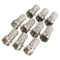 10pcs Silver F-Plug RG6 TV Aerial Coaxial Cable Connectors Adapter