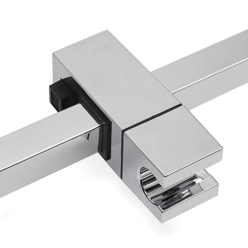 Bathroom Shower Head Riser Rail Bracket Handheld Shower Head Holder Bar Chrome