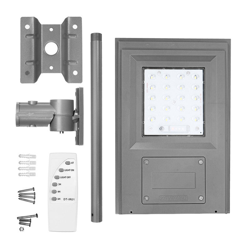 20W Waterproof Solar Powered Street Light Remote/Light Control with Bracket Outdoor Garden Walkway