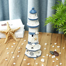 Mediterranean Wooden Light House Tower Nautical Starfish Shell Theme Home Decorations
