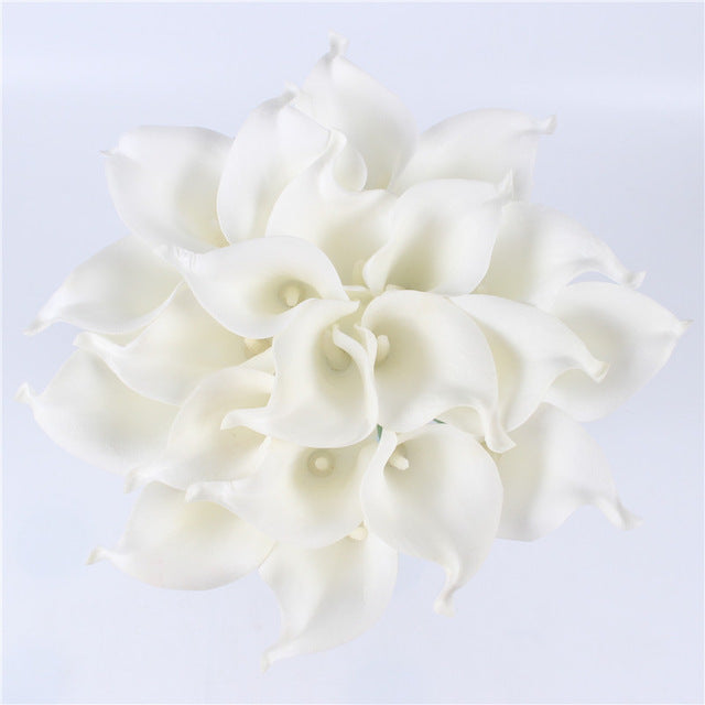 Natural Real Touch Flower Bouquet Calla Lily Wedding Home Fake Flower For  Home Party Decorations
