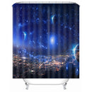 1.8m Waterproof Polyester Fiber Bathroom Shower Curtain Bath Curtains with 12 Hooks