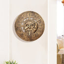 Waterproof Outdoor Indoor Garden Wall Station Clock Thermometer 12 Inch Sun And Moon