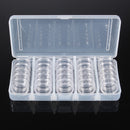 25pcs Empty Jar Box Nail Decoration Gems Rhinestone Container Tiny Electronic Parts Organizer Bottle