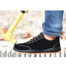 TENGOO Men's Safety Shoes Steel Toe Work Sneakers Slip Resistant Waterproof Breathable Hiking Climbing Running Shoes