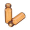 100Pcs/Set 2ml Ungraduated Brown Sample Vials Autosampler Vials Bottles Threaded Vials w/ Write-on Spot Screw Caps Septa