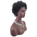 Women Natural Short Curly Hair Brazilian Wigs Ombre Black Wig Party Cosplay
