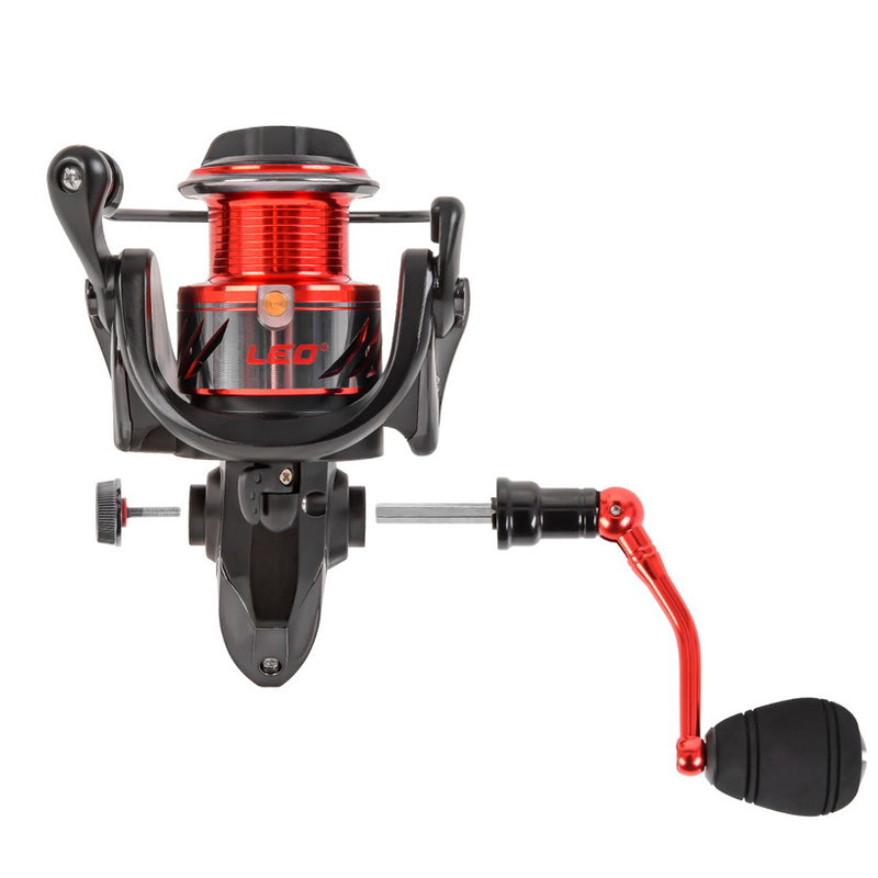 LEO 5.5:1 Fishing Reel Aluminum Alloy Folding Arm Left Right Interchange Fishing Wheel Outdoor Fishing Tool
