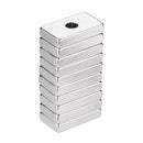 10pcs N50 25x15x5mm Block Magnets 4mm Hole Rare Earth Neodymium Magnet