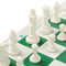 16 inch Tournament Chess Set Game Plastic Pieces Green Roll Outdoor Travel Camping Game