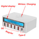 Multi USB 5 Port Power Charger Wireless Fast Charging Stand Dock Station QC3.0