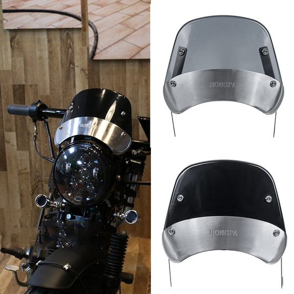5-7 inch Headlight Universal Motorcycle Windshield Flexible Extension Spoiler Windscreen Sun Visor