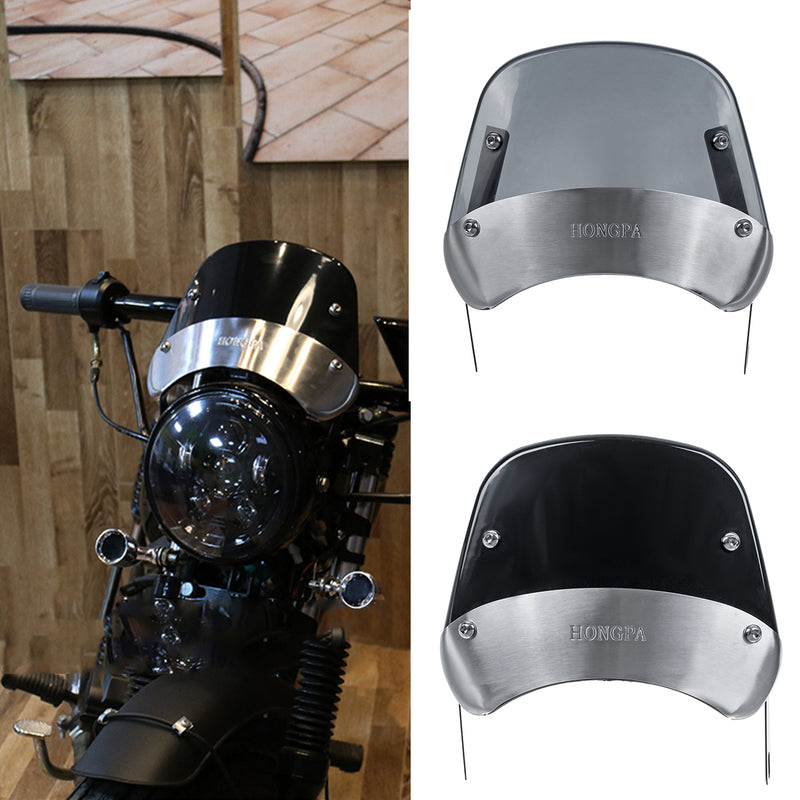 5-7 inch Headlight Universal Motorcycle Windshield Flexible Extension Spoiler Windscreen Sun Visor