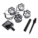 Solar Power 4 LED Dog Animal Paw Print Light for Outdoor Garden Path