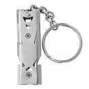 Double Pipe High Decibel Stainless Steel Outdoor Emergency Survival Whistle Keychain Camping