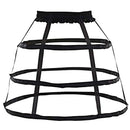 3 Hoop Ladies' Dress Crinoline Cage Bustle Casual Petticoat Adjustable Pannier