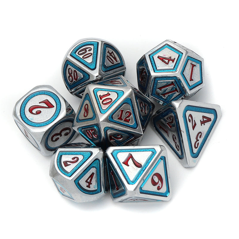 7Pcs DND Polyhedral Dice For Role Playing Game Metal Dice Set